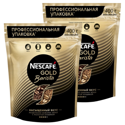 Кофе растворимый Nescafe Barista 400 грамм, 2 штуки