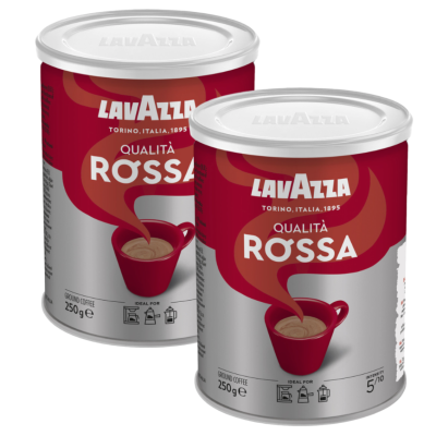 Кофе молотый Lavazza Qualita Rossa железная банка 250 грамм 2 штуки