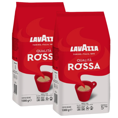 Кофе в зернах Lavazza Rosso 1 кг 2 штуки