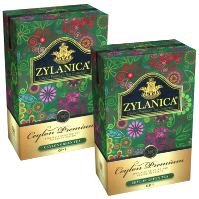 Чай зеленый Zylanica Ceylon Premium Collection 100 грамм 2 штуки
