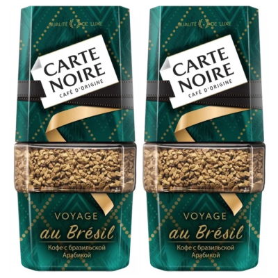 Кофе растворимый Carte Noire Voyage au Bresil 95 грамм 2 штуки