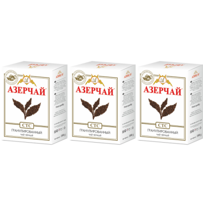 Чай черный Азерчай гранулированный 100 грамм 3 штуки