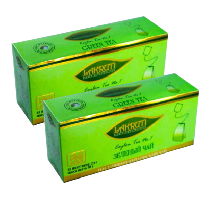 Чай зеленый Лакрути 25 пакетиков 2 штуки