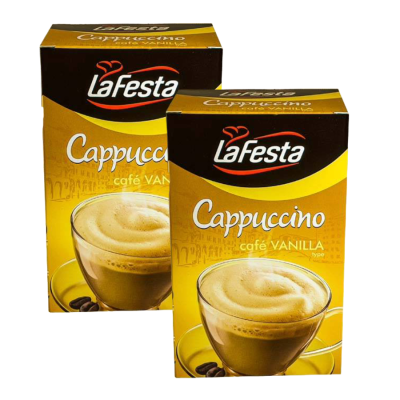 Кофе порционный  Ла Феста Каппучино Ваниль 10 стиков, 2 упаковки