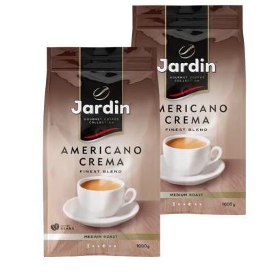 Кофе в зернах Jardin Americano Crema 1 кг 2 штуки