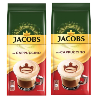 Спайка Кофейный напиток Якобс Капучино пакет 400 грамм, 2 штуки