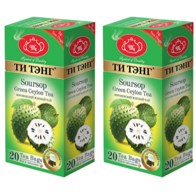 Чай зеленый Ти Тэнг с соусэпом 20 пакетиков 2 штуки