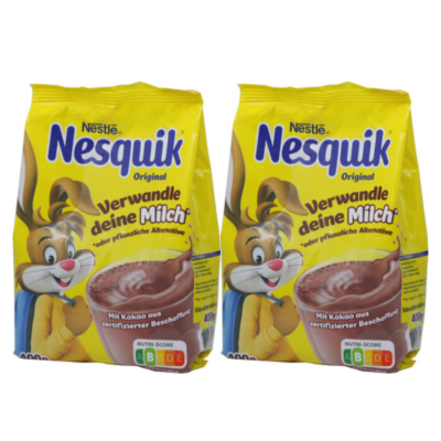 Какао Несквик напиток быстрорастворимый Nesquik Nestle 2 шт по 400 гр, Германия