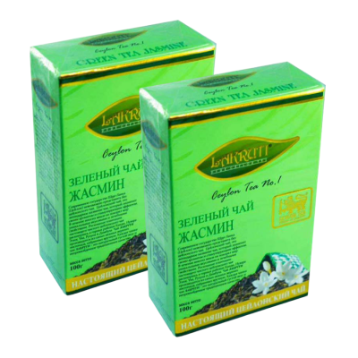 Чай зеленый с жасмином Лакрути 100 грамм 2 штуки