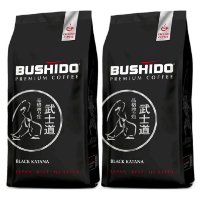 Кофе молотый Bushido Black Katana 227  грамм 2 штуки