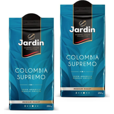 Кофе молотый Jardin Colombia Supremo 250 грамм 2 штуки