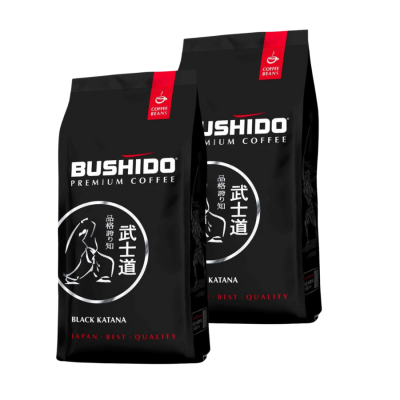 Кофе в зернах Bushido Black Katana 227 грамм 2 штуки