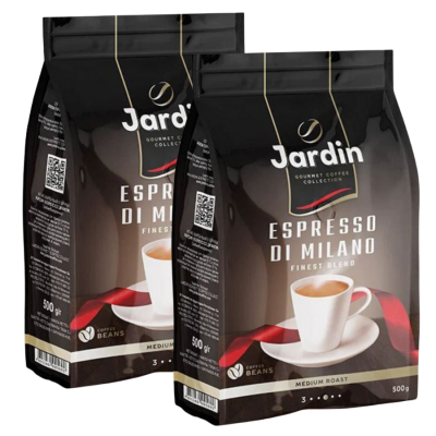 Кофе в зернах Jardin Espresso di Milano 500 грамм 2 штуки