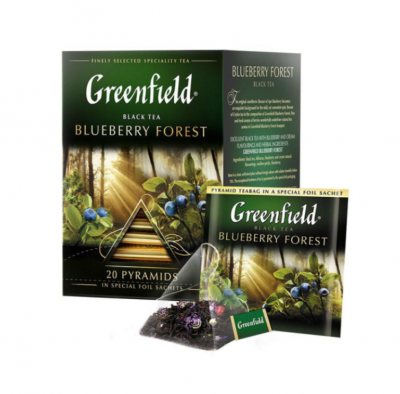 Чай черный в пирамидках Greenfield Blueberry Forest 20 пакетиков