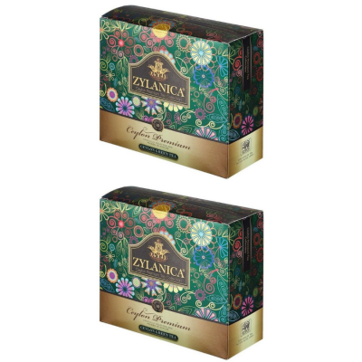 Чай зеленый Zylanica Ceylon Premium Collection 100 пакетиков 2 шт