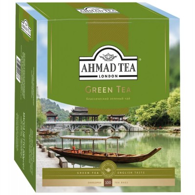 Чай зеленый Ахмад 100 пакетиков