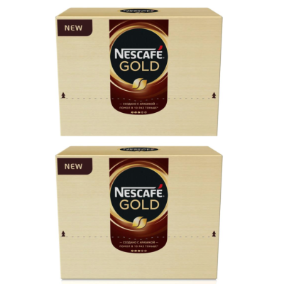 Кофе порционный Nescafe Gold 2 гр 30 стиков, 2 штуки