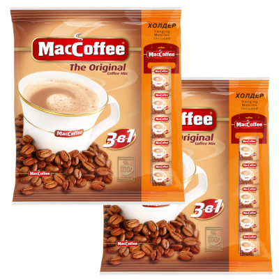 Кофе порционный  Маккофе 3в1 100 стиков 2 упаковки