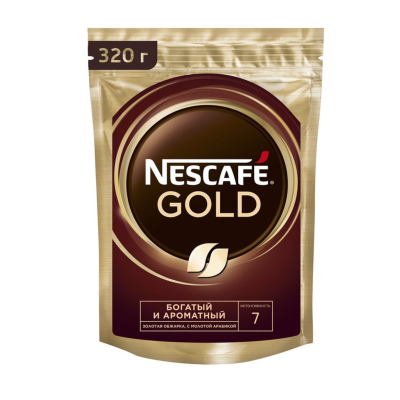 Кофе растворимый Nescafe Gold 320 грамм