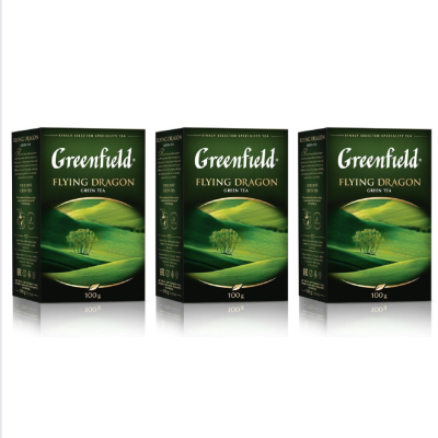 Чай зеленый Greenfield Flying Dragon 100 грамм 3 штуки