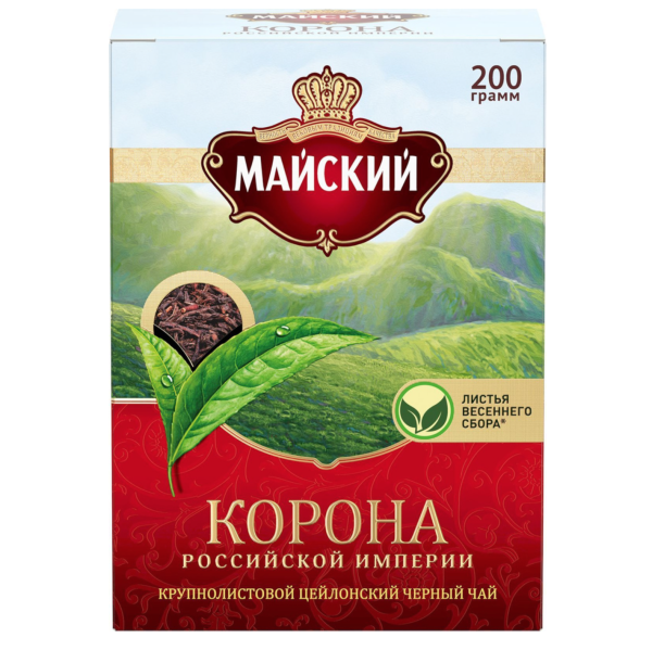 Чай черный Майский Корона Российской Империи 200 грамм