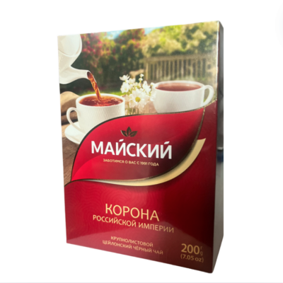 Чай черный Майский Корона Российской Империи 200 грамм