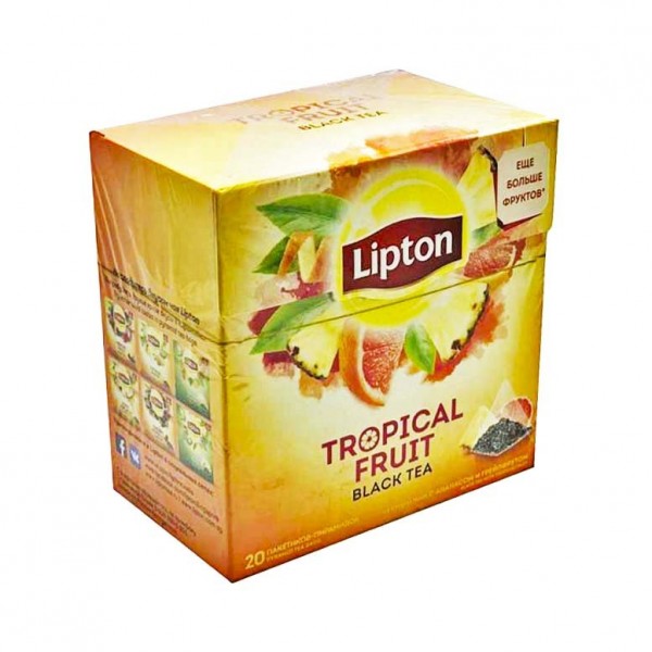 Чай черный Липтон Тропический фрукт 20 пирамидок