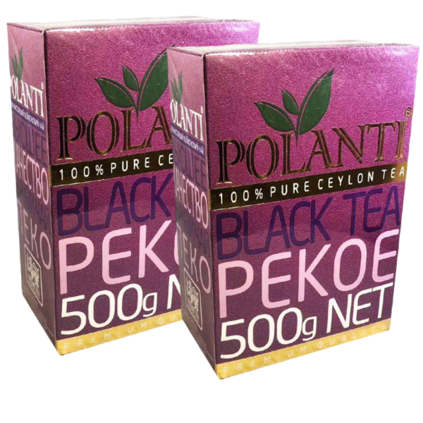 Чай черный листовой Поланти PEKOE 500 грамм 2 штуки