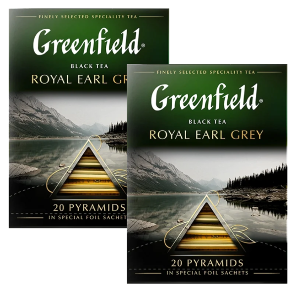Чай черный в пирамидках Greenfield Royal Earl Grey 20 пакетиков 2 штуки