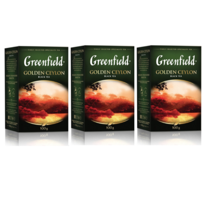 Чай черный Greenfield  Golden Ceylon 100 грамм 3 штуки