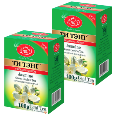 Чай зелёный Ти Тэнг с жасмином 100 грамм 2 штуки