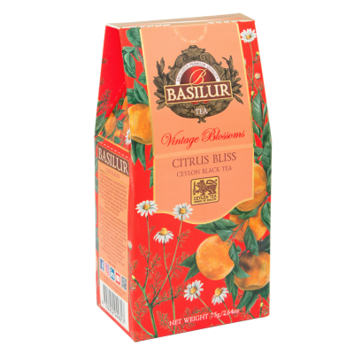 Чай черный Базирул Винтажные цветы Цитрусовое наслаждение 75 грамм