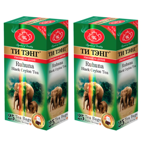 Чай чёрный Ти Тэнг "Рухуна" 25 пакетиков 2 штуки