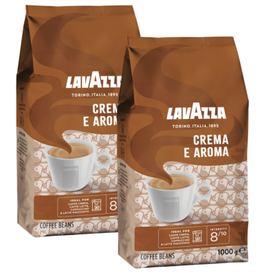 Кофе в зернах Lavazza Crema e Aroma 1 кг (коричневая) 2 штуки
