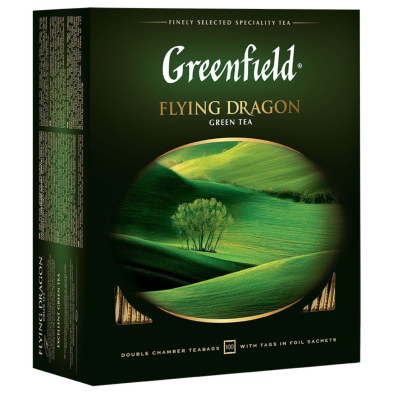 Чай зеленый Гринфилд Флаин Драгон 100 пакетиков
