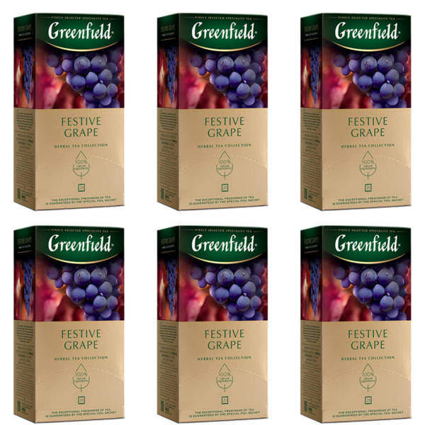 Чайный напиток Greenfield Festive Grape 25 пакетиков 6 штук