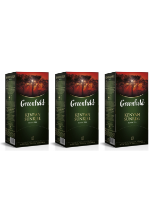 Чай черный Greenfield Kenyan Sunrise 25 пакетиков 3 штуки