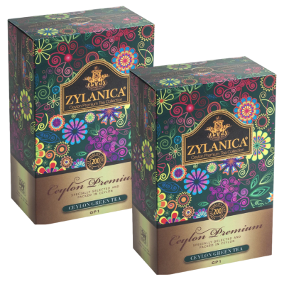 Чай зеленый Zylanica Ceylon Premium Collection 200 грамм 2 штуки