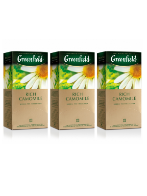 Чай пакетированный Гринфилд Рич Камомайл 25 пакетиков  3 штуки