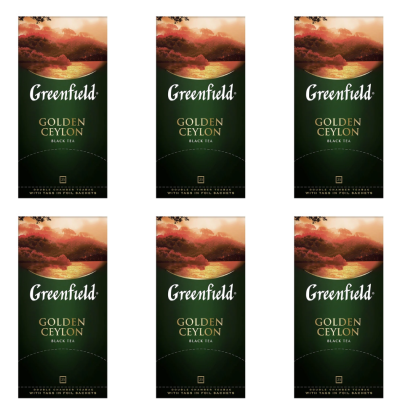 Чай черный Greenfield Golden Ceylon 25 пакетиков 6 штук