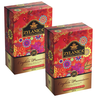 Чай черный Zylanica Ceylon Premium OPA 200 грамм 2 штуки