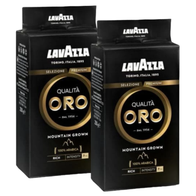 Кофе молотый  Лавацца ОРО (черная) 250 грамм 2 штуки