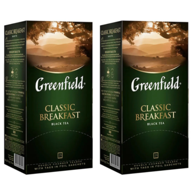 Чай черный Greenfield Classic Breakfast 25 пакетиков 2 штуки