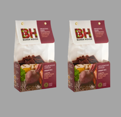 Хлебцы Бэкер Хаус Итальянские Овощной микс 250 грамм 2 штуки