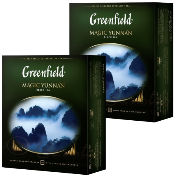 Чай черный Greenfield Magic Yunnan 100 пакетиков 2 штуки