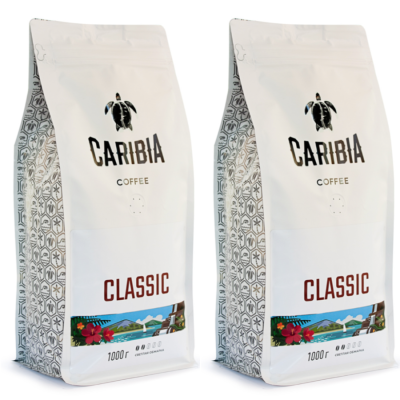 Кофе в зернах Caribia Classic 1 кг 2 штуки