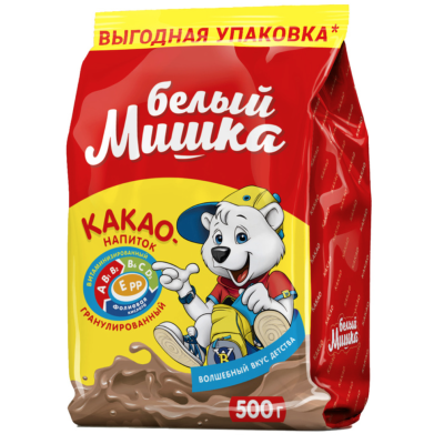 Какао Белый Мишка пакет 500 грамм