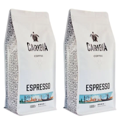 Кофе в зернах Caribia Espresso 1 кг 2 штуки