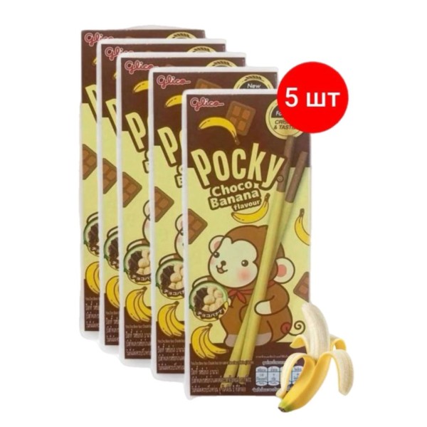 Палочки покки Банан в шоколаде 25 грамм 5 штук