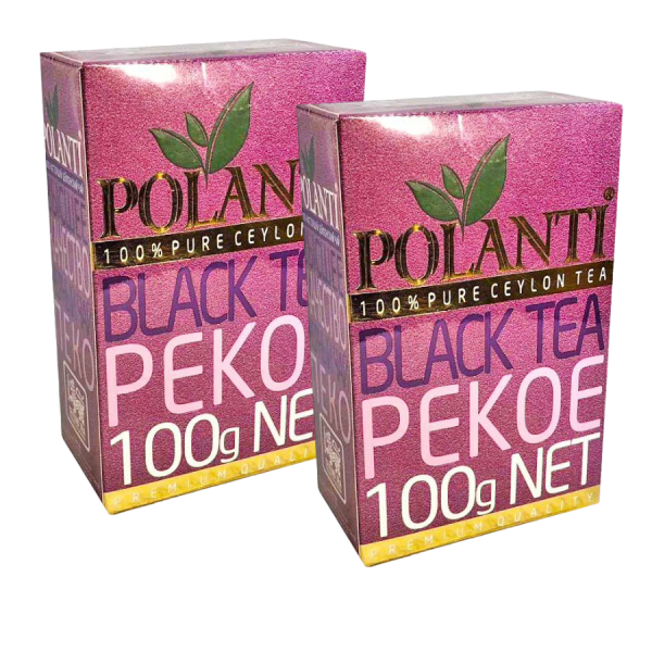 Чай черный листовой Поланти PEKOE 100 грамм 2 штуки